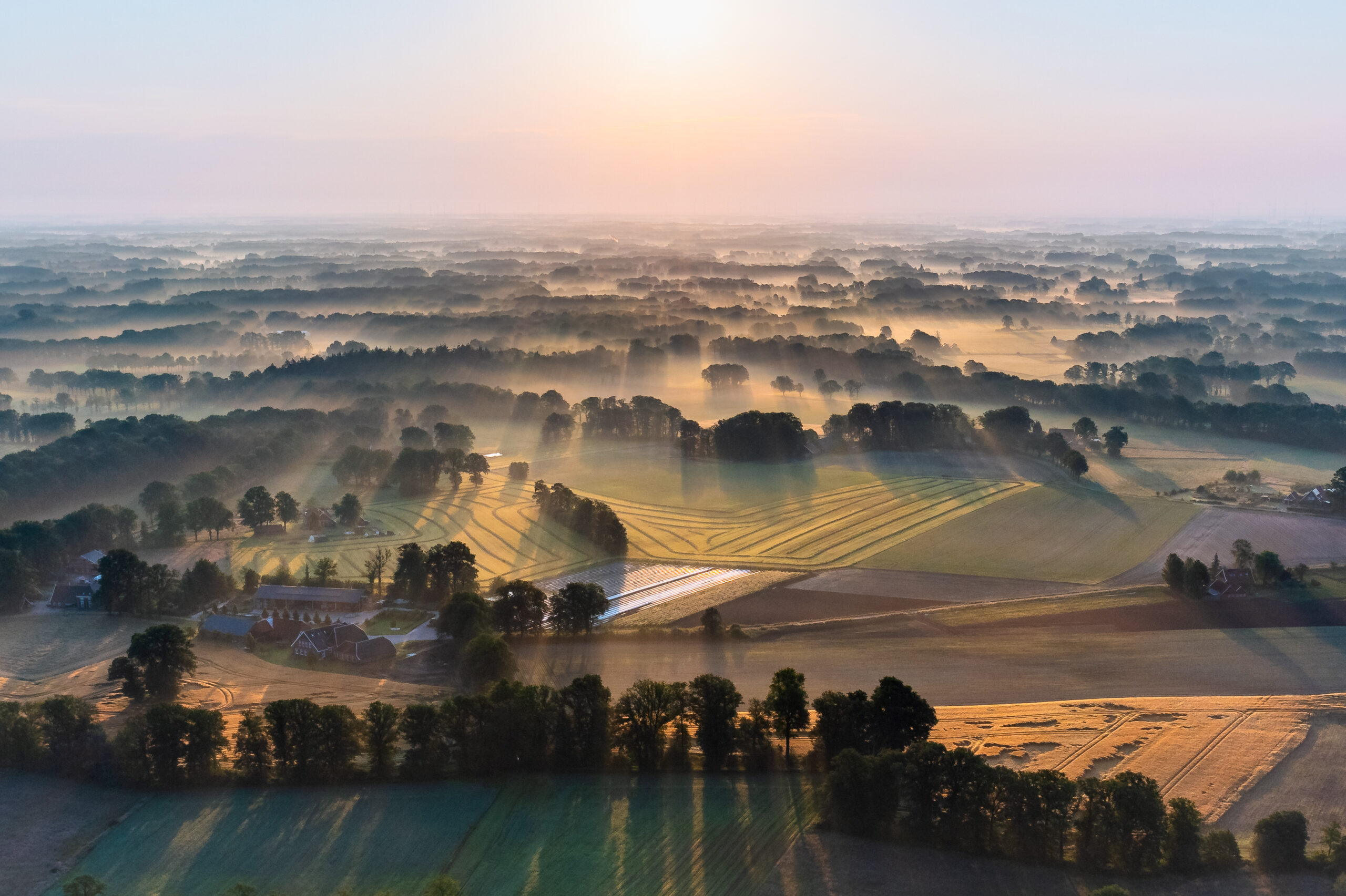 Coulisselandschap van boven